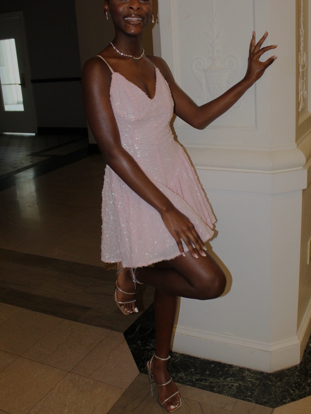That’s So Fetch Pink Sequin Homecoming Dress